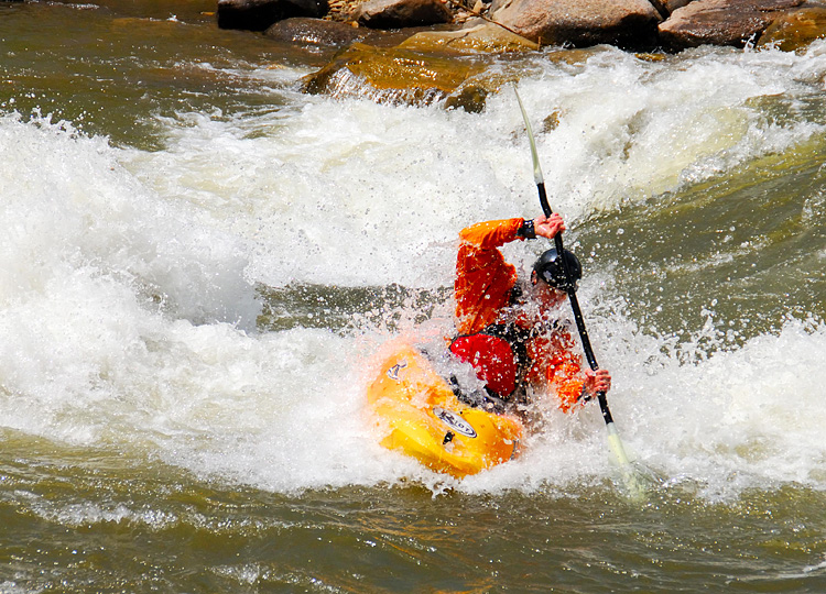 Kayaking in the whitewater park Durango CO - Buy Durango