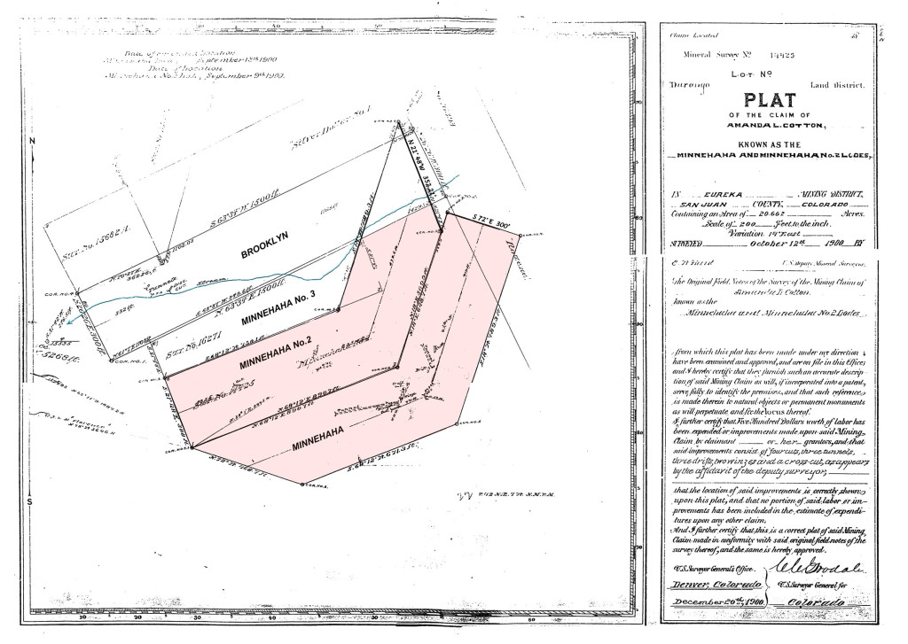 Patented Mining Claim Maps and Surveys