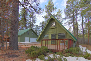 This classic Durango real estate A-Frame is nestled in the pines on just shy of half an acre.